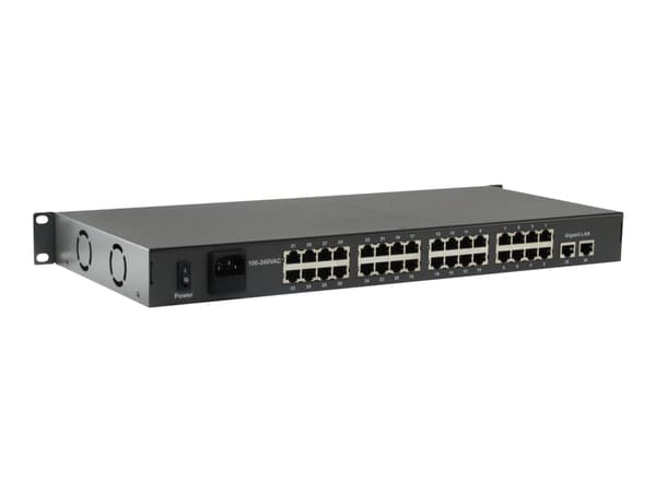 LevelOne FGP-3400W760 - Switch - 32 x 10/100 (PoE+) + 2 x 10/100/1000 - rackmonterbar, stasjonær - PoE+ (760 W)