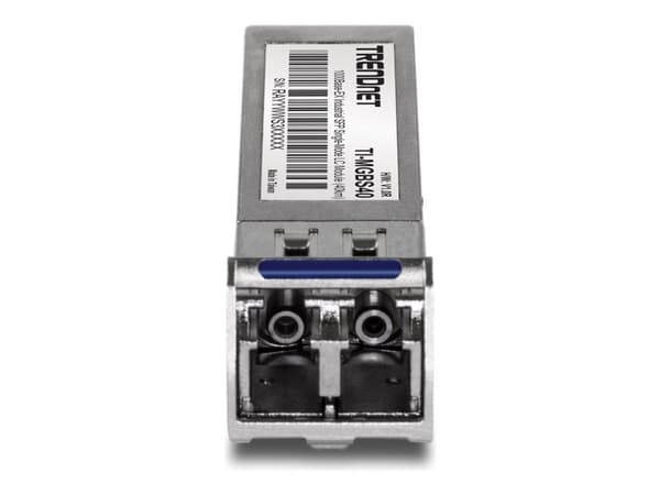 TRENDnet TI-MGBS40 - SFP (mini-GBIC) transceivermodul - 1GbE - 1000Base-LX - LC-enkeltmodus - opp til 10 km - 1310 nm - TAA-samsvar