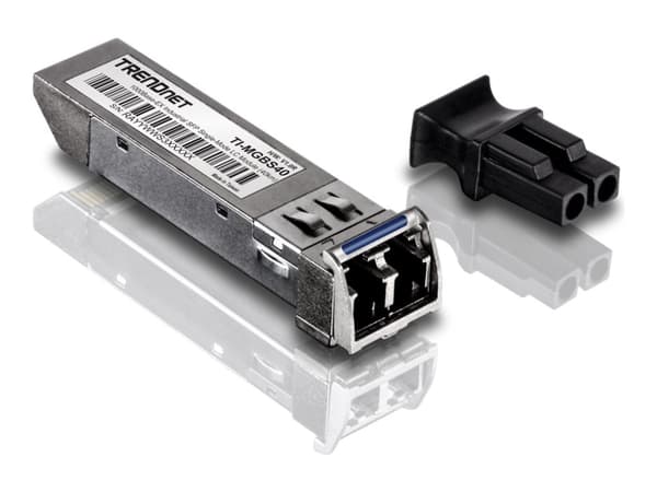 TRENDnet TI-MGBS40 - SFP (mini-GBIC) transceivermodul - 1GbE - 1000Base-LX - LC-enkeltmodus - opp til 10 km - 1310 nm - TAA-samsvar