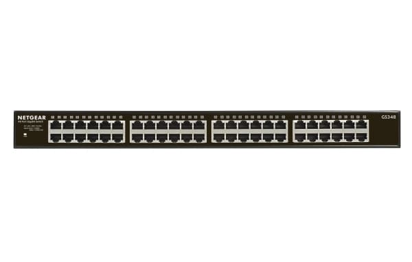 NETGEAR SOHO GS348 - Switch - ohanterad - 48 x 10/100/1000 - skrivbordsmodell, rackmonterbar