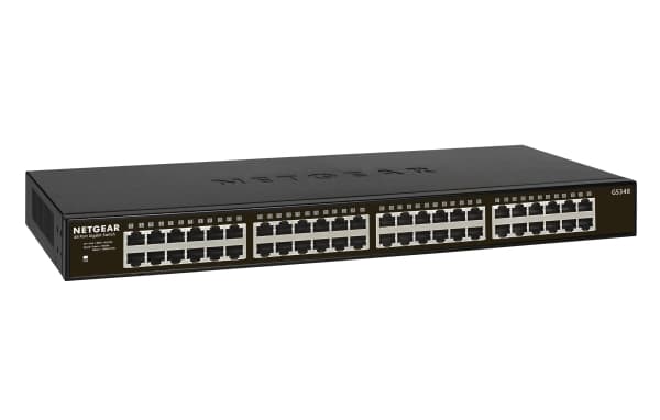NETGEAR SOHO GS348 - Switch - ohanterad - 48 x 10/100/1000 - skrivbordsmodell, rackmonterbar