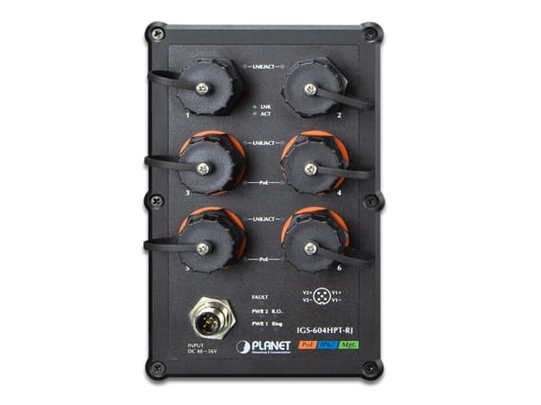 PLANET IGS-604HPT-RJ, Håndtert, L2+, Gigabit Ethernet (10/100/1000), Full tosidig, Strøm over Ethernet (PoE), Kan monteres på vegg