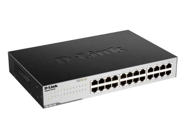 D-Link GO-SW-24G - Switch - ohanterad - 24 x 10/100/1000 - skrivbordsmodell Svart