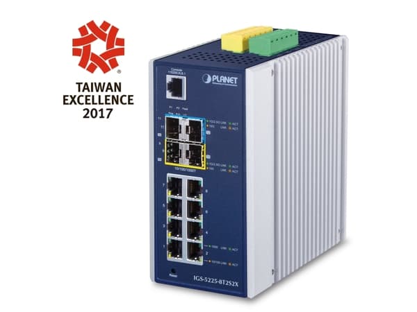PLANET IGS-5225-8T2S2X, Hallittu, L3, Gigabit Ethernet (10/100/1000), Seinäkiinnitteinen