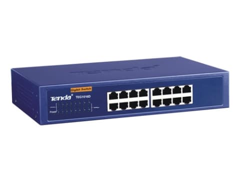 Tenda TEG1016D - Switch - ej administrerad - 16 x 10/100/1000 - monterbar på stativ