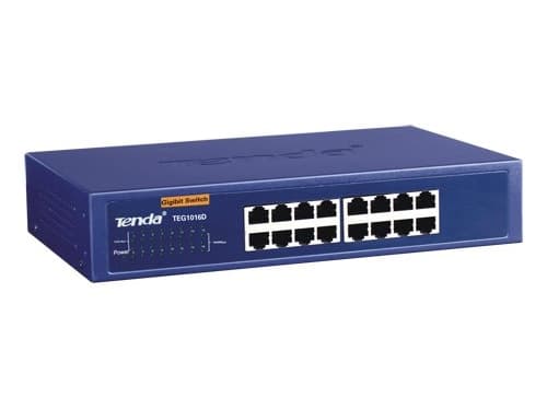 Tenda TEG1016D - Switch - ej administrerad - 16 x 10/100/1000 - monterbar på stativ
