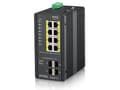 Miniatyrbild 2 av 5: Zyxel RGS200-12P - Switch - Administrerad - 8 x 10/100/1000 (PoE+) + 4 x SFP - DIN-skenmonterbar, rackmonterbar - PoE+ (240 W) - likström