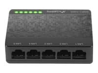Lanberg DSP1-1005 - Switch - ohanterad - 5 x 10/100/1000 - skrivbordsmodell