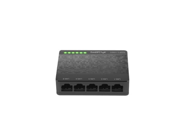 Lanberg DSP1-1005 - Switch - ohanterad - 5 x 10/100/1000 - skrivbordsmodell