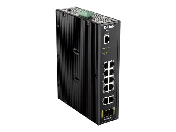 D-Link DIS 200G-12S - Switch - Administrerad - 10 x 10/100/1000 + 2 x SFP - DIN-skenmonterbar, väggmonterbar - Växelström 120/230 V/likström 46 - 54