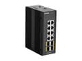 Miniatyrbild 4 av 5: D-Link DIS 300G-12SW - Switch - Administrerad - 8 x 10/100/1000 + 4 x 100/1000 SFP - DIN-skenmonterbar, väggmonterbar