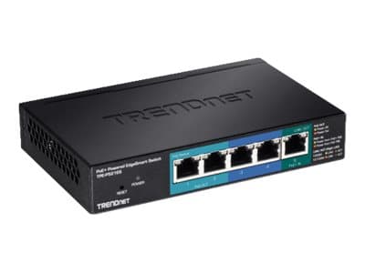 TRENDnet TPE TG50ES - Switch - smart - 5 x 10/100/1000 (PoE+) - stasjonær - PoE+ (30 W) - TAA-samsvar