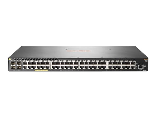 HPE Aruba 2540 48G PoE+ 4SFP+ - Switch - Administrerad - 48 x 10/100/1000 (PoE+) + 4 x 10 Gigabit Ethernet / 1 Gigabit Ethernet SFP+ - skrivbordsmode