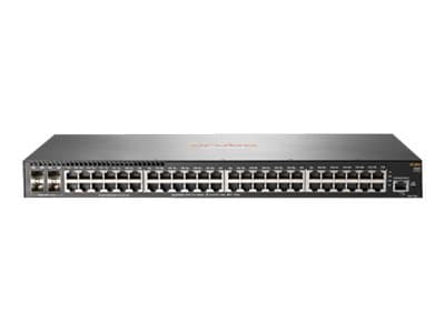 HPE Aruba 2540 48G PoE+ 4SFP+ - Switch - Administrerad - 48 x 10/100/1000 (PoE+) + 4 x 10 Gigabit Ethernet / 1 Gigabit Ethernet SFP+ - skrivbordsmode