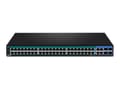 Miniatyrbild 2 av 5: TRENDnet TPE 5240WS - Switch - smart - 48 x 10/100/1000 (PoE+) + 4 x kombinations-Gigabit SFP - skrivbordsmodell, rackmonterbar - PoE+ (370 W) - Växe