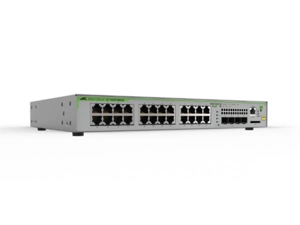 Allied Telesis CentreCOM AT-GS970M/28 - Switch - L3 - Administrerad - 24 x 10/100/1000 + 4 x SFP (mini-GBIC) (upplänk) - skrivbordsmodell