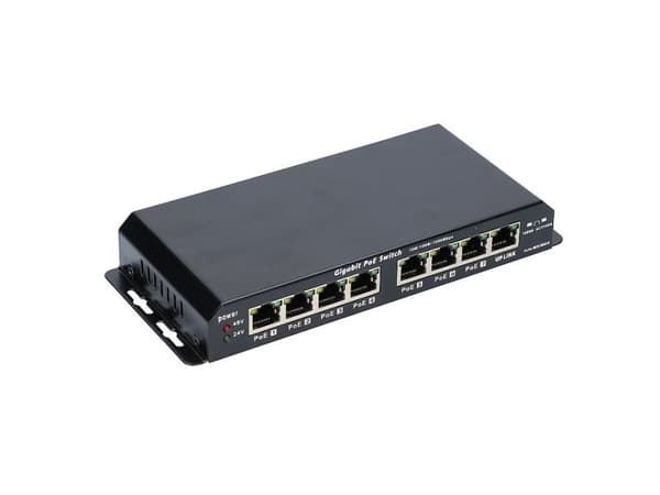 Extralink KRATOS - Switch - 7 x 10/100/1000 (PoE) + 1 x 10/100/1000 (upplänk) - skrivbordsmodell - PoE