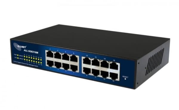 ALLNET 112534, Håndtert, L2, Gigabit Ethernet (10/100/1000), Rack-montering, 19U, Kan monteres på vegg