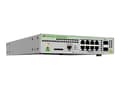Miniatyrbild 1 av 4: Allied Telesis CentreCOM AT-GS970M/10PS - Switch - L3 - Administrerad - 8 x 10/100/1000 (PoE+) + 2 x SFP (mini-GBIC) (upplänk) - skrivbordsmodell - P