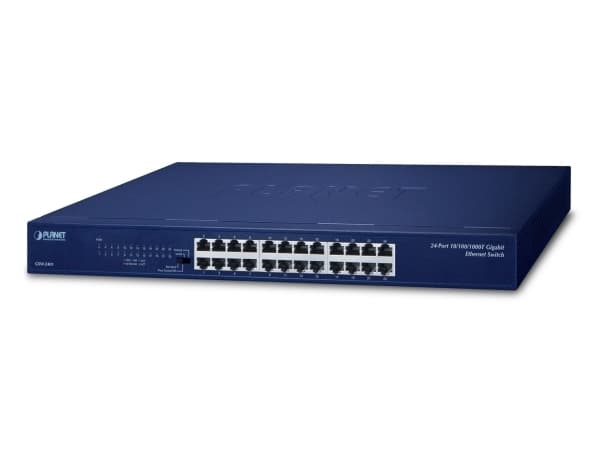 PLANET GSW-2401 - Switch - ohanterad - 24 x 10/100/1000 - skrivbordsmodell