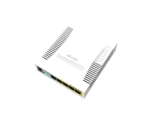 MikroTik RouterBOARD RB260GSP - Switch - Administrerad - 5 x 10/100/1000 (4 PoE) + 1 x SFP - skrivbordsmodell - PoE