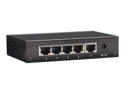 Intellinet 5-Port Fast Ethernet Office Switch, Desktop Size, Metal, IEEE 802.3az (Energy Efficient Ethernet) - Switch - 5 x 10/100 - skrivbordsmodell