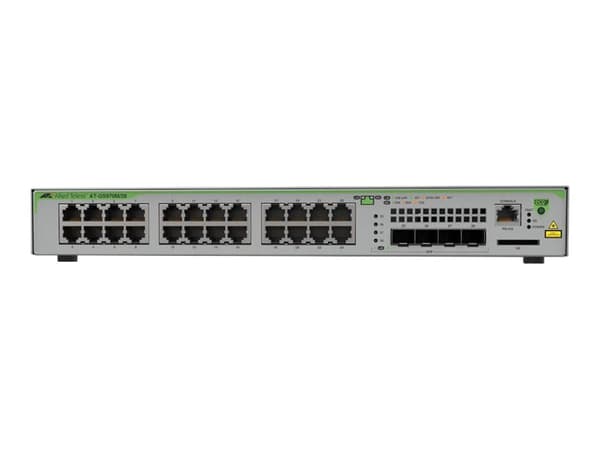 Allied Telesis CentreCOM AT-GS970M/28PS - Switch - L3 - Styrt - 24 x 10/100/1000 (PoE+) + 4 x SFP (mini-GBIC) (opplink) - stasjonær - PoE+