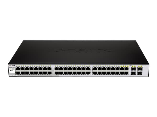D-Link Web Smart DGS-1210-48 - Switch - Styrt - 48 x 10/100/1000 + 4 x delt SFP - stasjonær