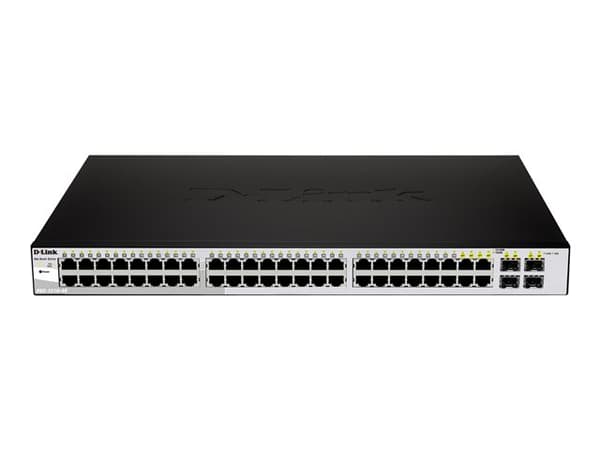 D-Link Web Smart DGS-1210-48 - Switch - Styrt - 48 x 10/100/1000 + 4 x delt SFP - stasjonær