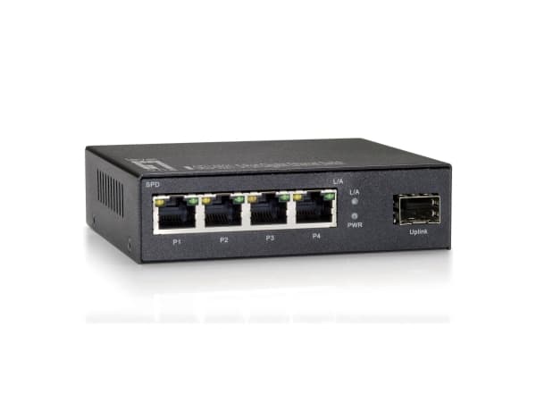 LevelOne GEU-0521 - Switch - ikke administreret - 4 x 10/100/1000 + 1 x Gigabit SFP -