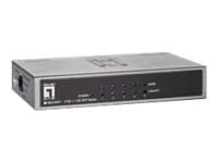 LevelOne GEU-0521 - Switch - ikke administreret - 4 x 10/100/1000 + 1 x Gigabit SFP -