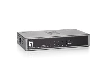 LevelOne GEU-0521 - Switch - ikke administreret - 4 x 10/100/1000 + 1 x Gigabit SFP -