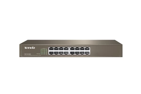 Tenda TEF1016D - Switch - 16 x 10/100 - skrivbordsmodell, rackmonterbar