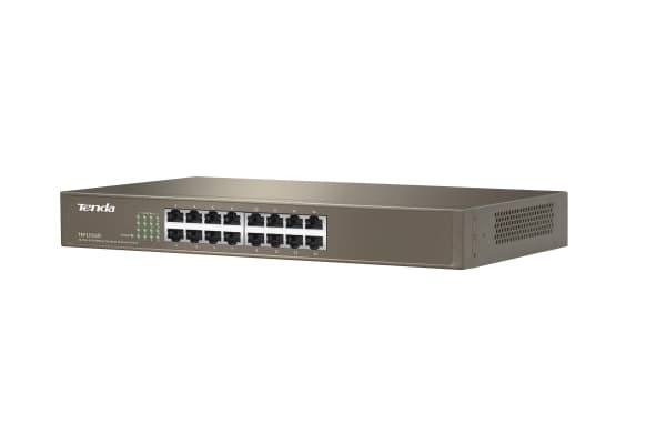 Tenda TEF1016D - Switch - 16 x 10/100 - skrivbordsmodell, rackmonterbar