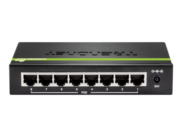 TRENDnet TPE TG82G - Switch - 8 x 10/100/1000 (PoE+) - skrivbordsmodell - PoE+ (61 W) - TAA-kompatibel
