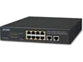 Miniatyrbild 5 av 5: PLANET FSD-1008HP, Ohanterad, Fast Ethernet (10/100), Full duplex, Strömförsörjning via Ethernet (PoE) stöd, Rackmontering, 1U