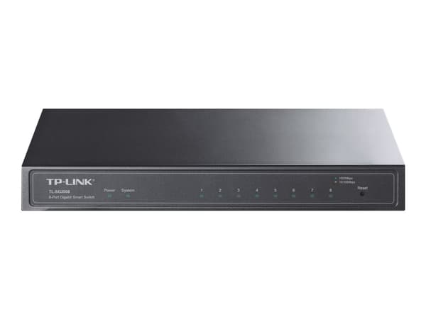TP-Link TL-SG2008 - Switch - Administrerad - 8 x 10/100/1000 - skrivbordsmodell