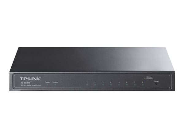TP-Link TL-SG2008 - Switch - Styrt - 8 x 10/100/1000 - stasjonær Sort