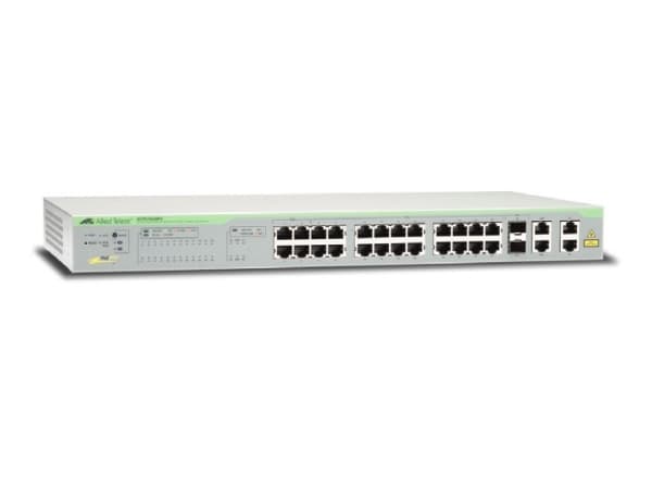 Allied Telesis AT FS750/28PS - Switch - Administrerad - 20 x 10/100 (PoE) + 2 x kombinations-Gigabit SFP + 2 x 10/100/1000 + 4 x 10/100 (PoE+) - skri