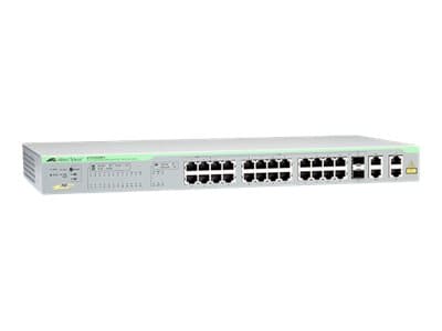 Allied Telesis AT FS750/28PS - Switch - Administrerad - 20 x 10/100 (PoE) + 2 x kombinations-Gigabit SFP + 2 x 10/100/1000 + 4 x 10/100 (PoE+) - skri