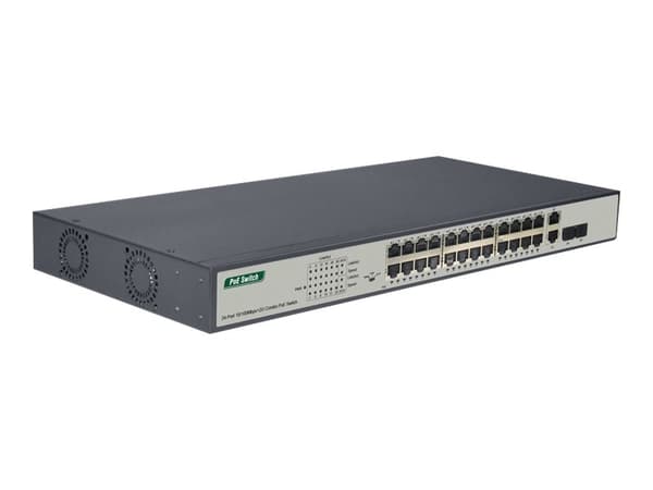 Digitus DN-95343, Hallitsematon, Fast Ethernet (10/100), Power over Ethernet -tuki, Telineasennus, 1U