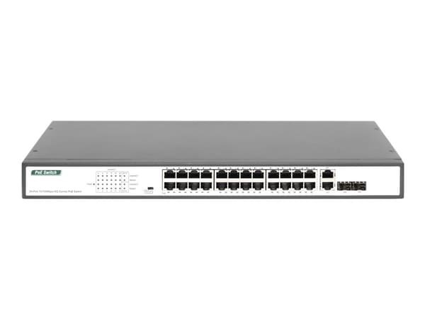 Digitus DN-95343, Hallitsematon, Fast Ethernet (10/100), Power over Ethernet -tuki, Telineasennus, 1U