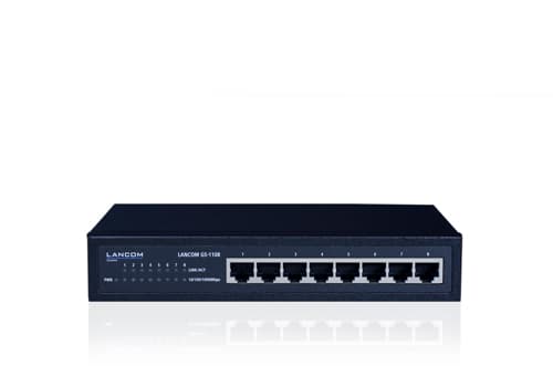 LANCOM GS-1108, Uhåndtert, L2, Gigabit Ethernet (10/100/1000), Full tosidig