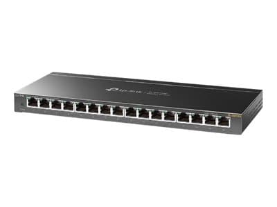 TP-Link TL-SG116E Unmanaged Pro - Switch - ohanterad - 16 x 10/100/1000 - skrivbordsmodell Svart