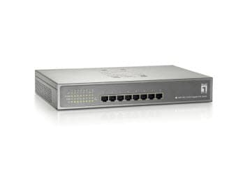 LevelOne GEP-0821 - Switch - 8 x 10/100/1000 (PoE) - skrivbordsmodell - PoE