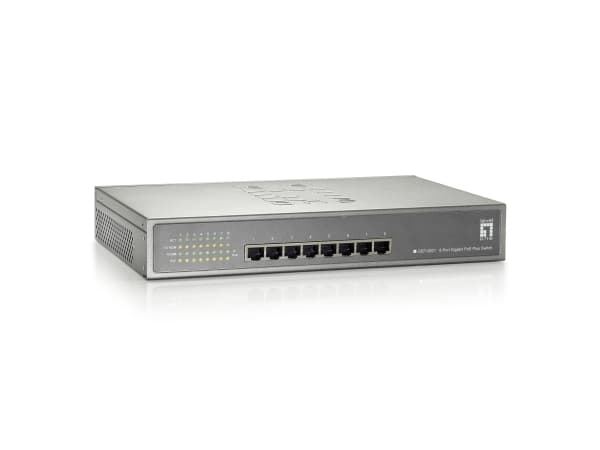 LevelOne GEP-0821 - Switch - 8 x 10/100/1000 (PoE) - skrivbordsmodell - PoE