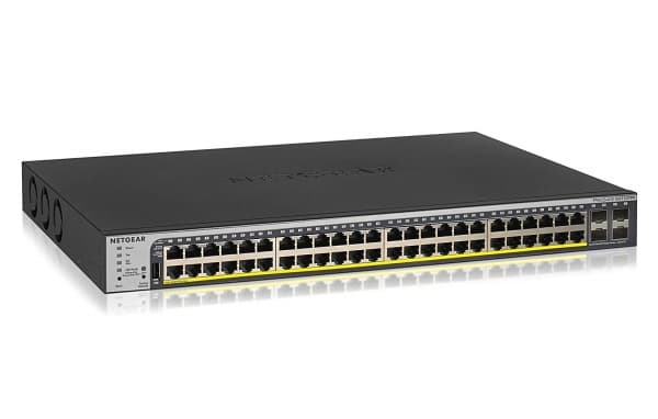 NETGEAR Pro GS752TPP - Switch - L3 - smart - 48 x 10/100/1000 (PoE+) + 4 x Gigabit SFP - monterbar på stativ - PoE+ (760 W)