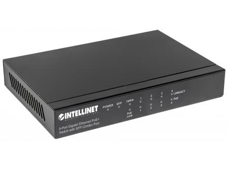 Intellinet 561174, Gigabit Ethernet (10/100/1000), Full duplex, Strömförsörjning via Ethernet (PoE) stöd