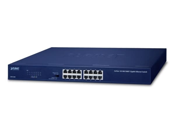 PLANET GSW-1601 - Switch - ohanterad - 16 x 10/100/1000 - skrivbordsmodell