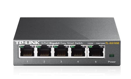 TP-Link TL-SG105E Ohanterad L2 Gigabit Ethernet (10/100/1000) Svart